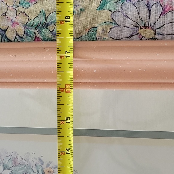 Picture 17 X 16 Peach Pastel Flower Printed Heart - Picture 6 of 9